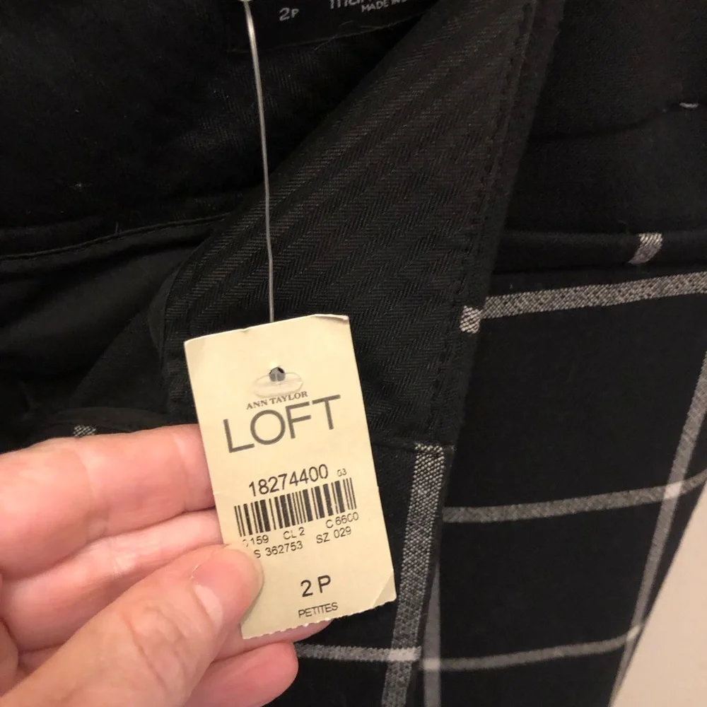 🎀LOFT🎀Bi-Stretch Windowpane Pants - Picture 7 of 8